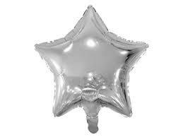 Folija balons "Sudraba zvaigzne" (48 cm)